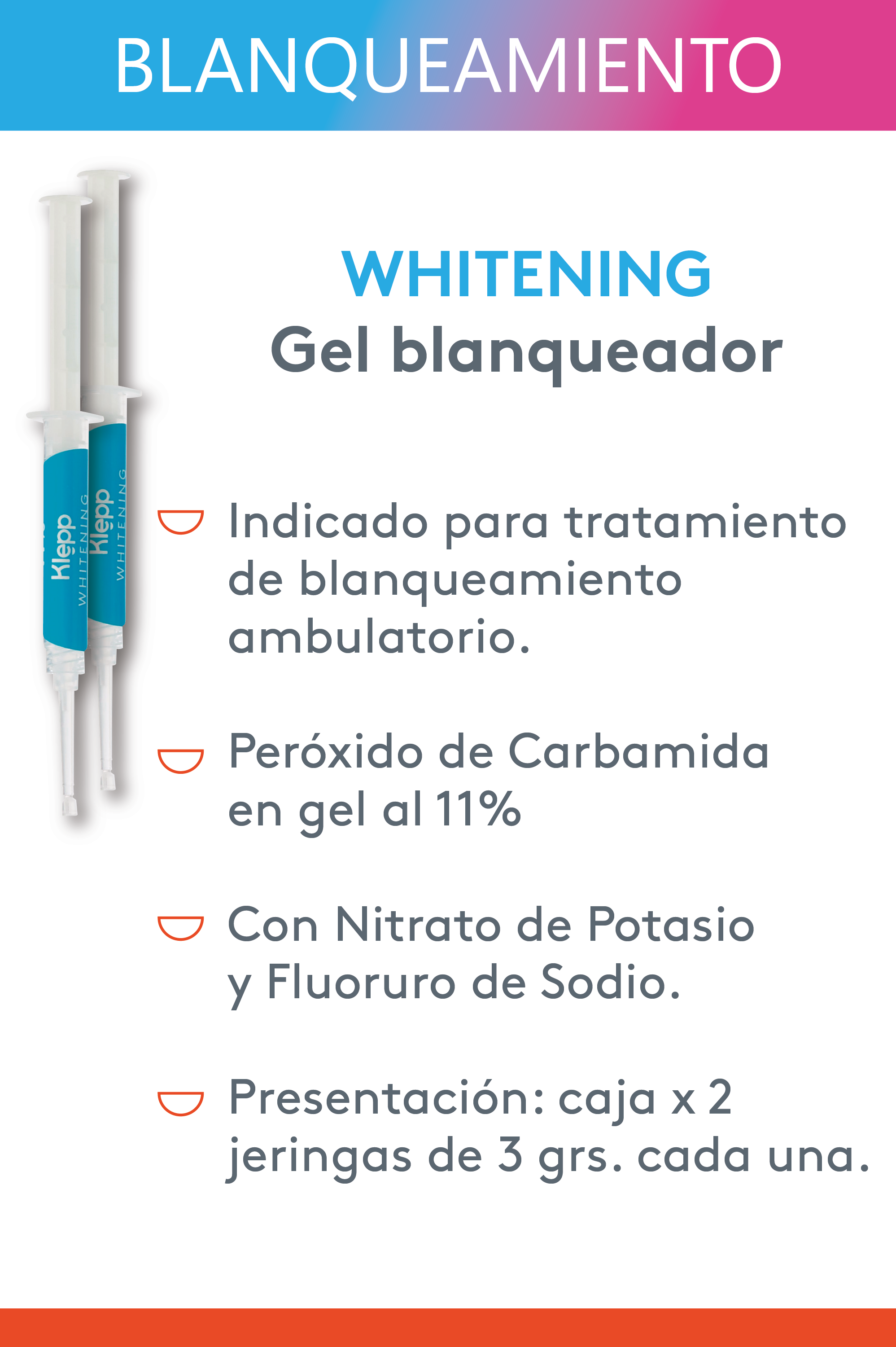 Gel Blanqueamiento - Detalles