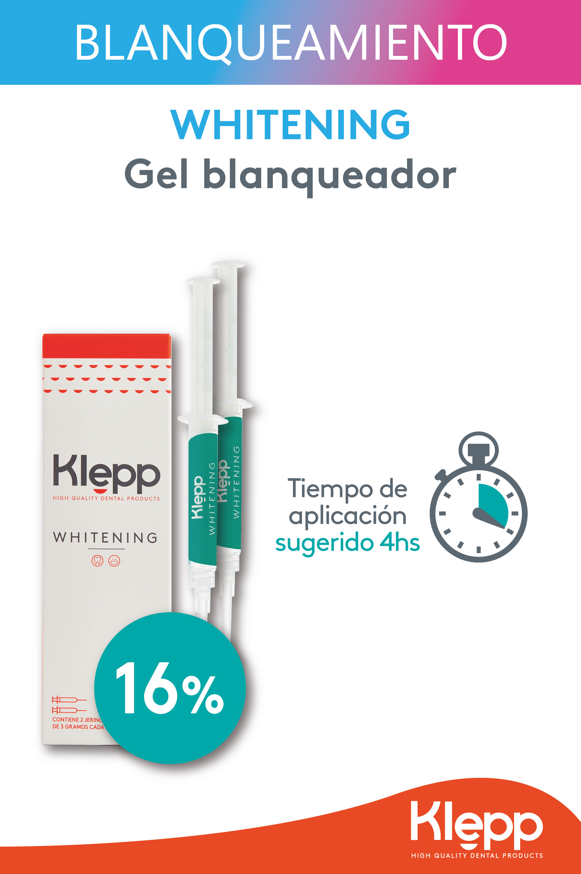 Gel Blanqueamiento 16% - Frente