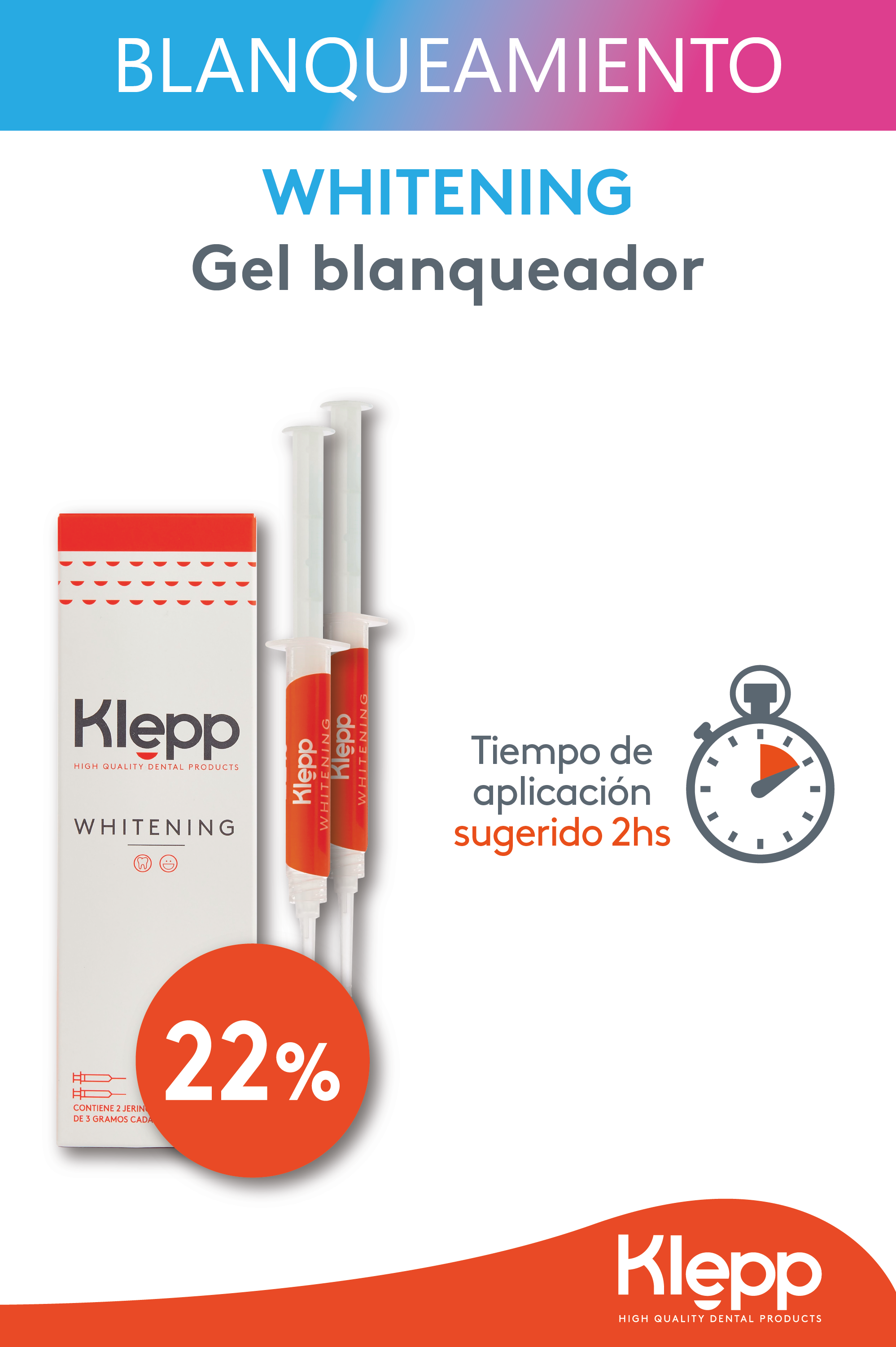 Gel Blanqueamiento 22% - Frente